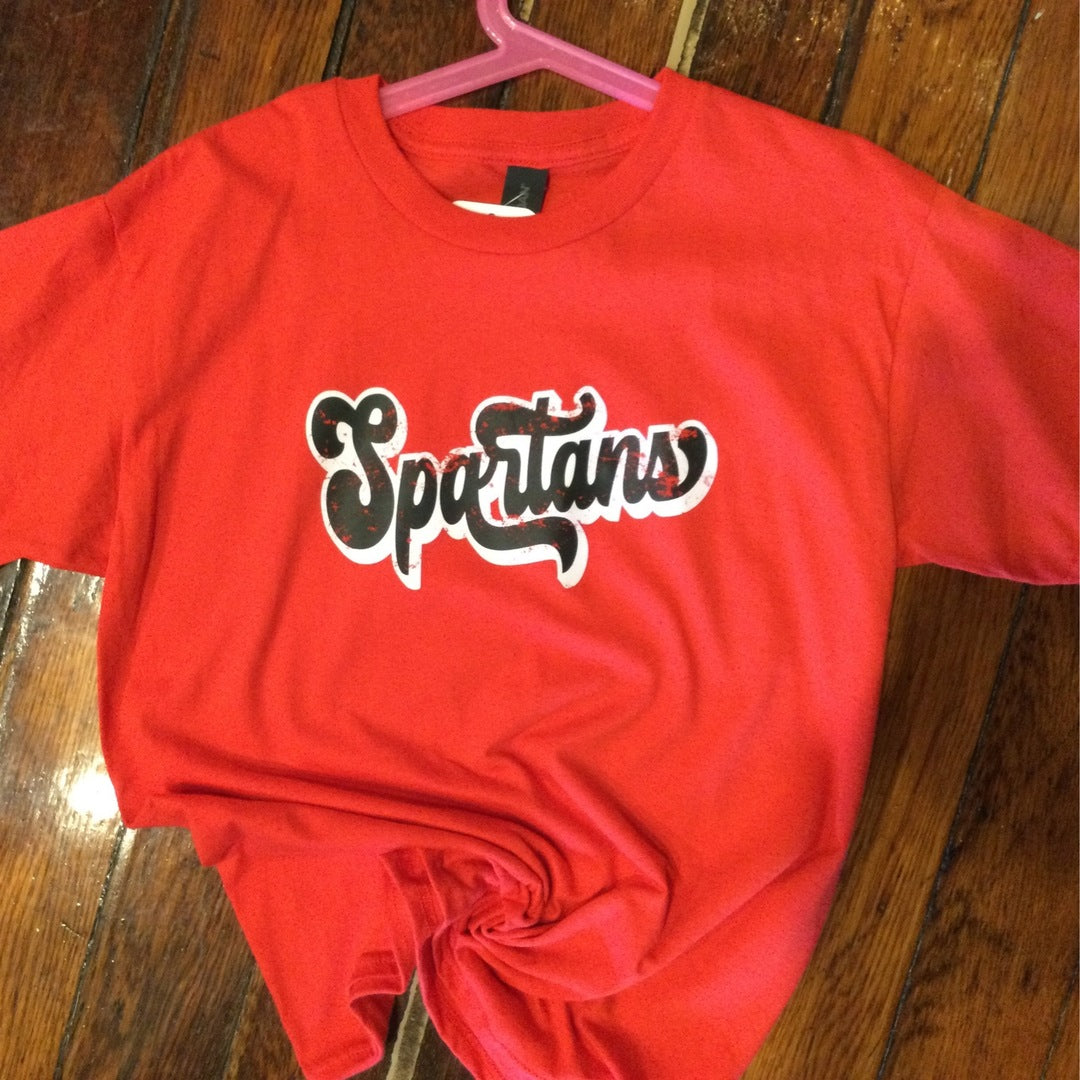 Youth Red Spartans Retro tee