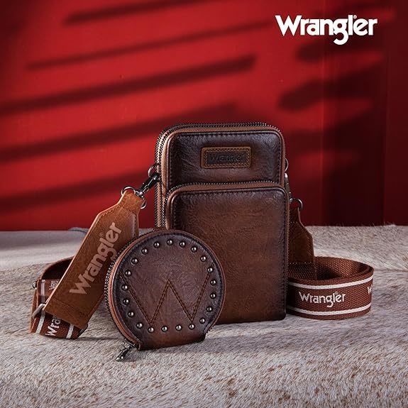 Wrangler Crossbody w/ Coin Pouch Dark Brown