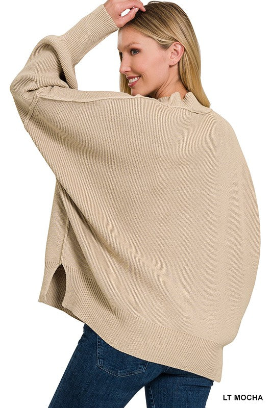 Side Slit Oversized Sweater *ONLINE ONLY