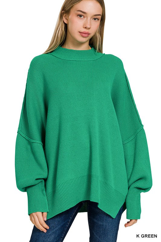 Side Slit Oversized Sweater *ONLINE ONLY