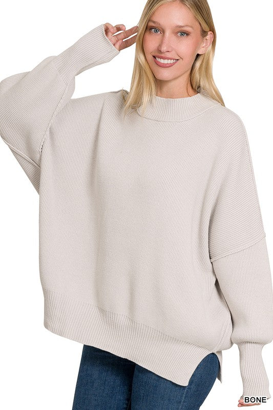 Side Slit Oversized Sweater *ONLINE ONLY