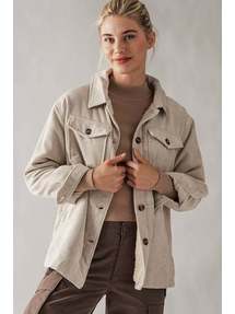 Sherpa Lined Corduroy Shacket