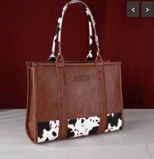 Wrangler Cow Print Concealed Carry Tote