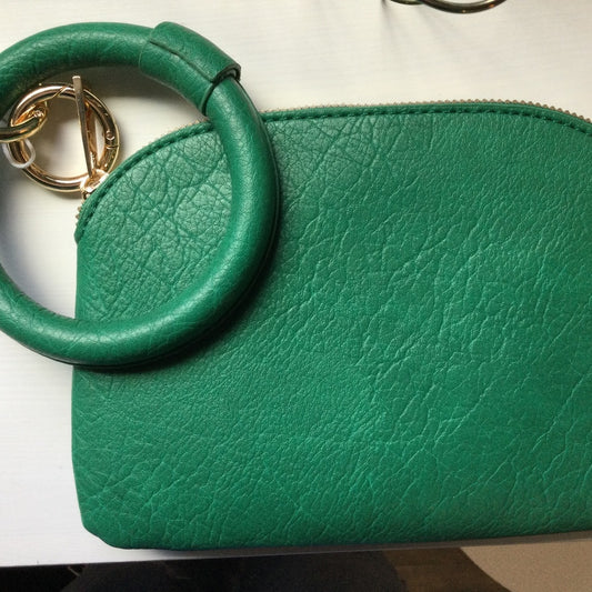 Green wristlet purse