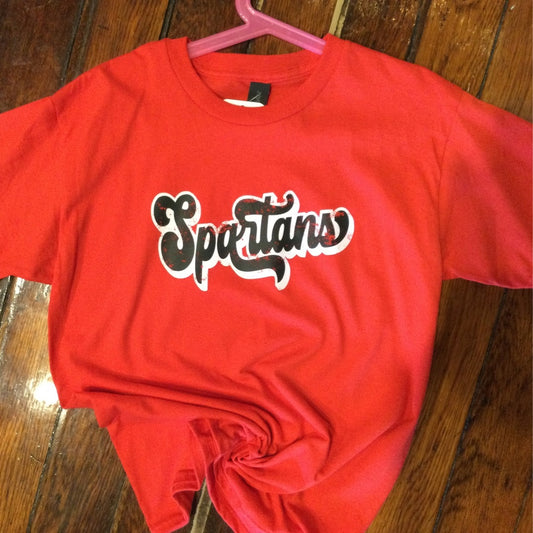 Youth Red Spartans Retro tee