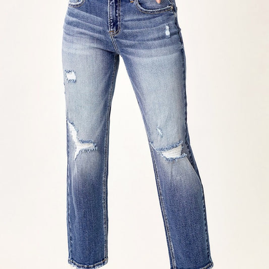 Risen Mid Rise Boyfriend Jeans