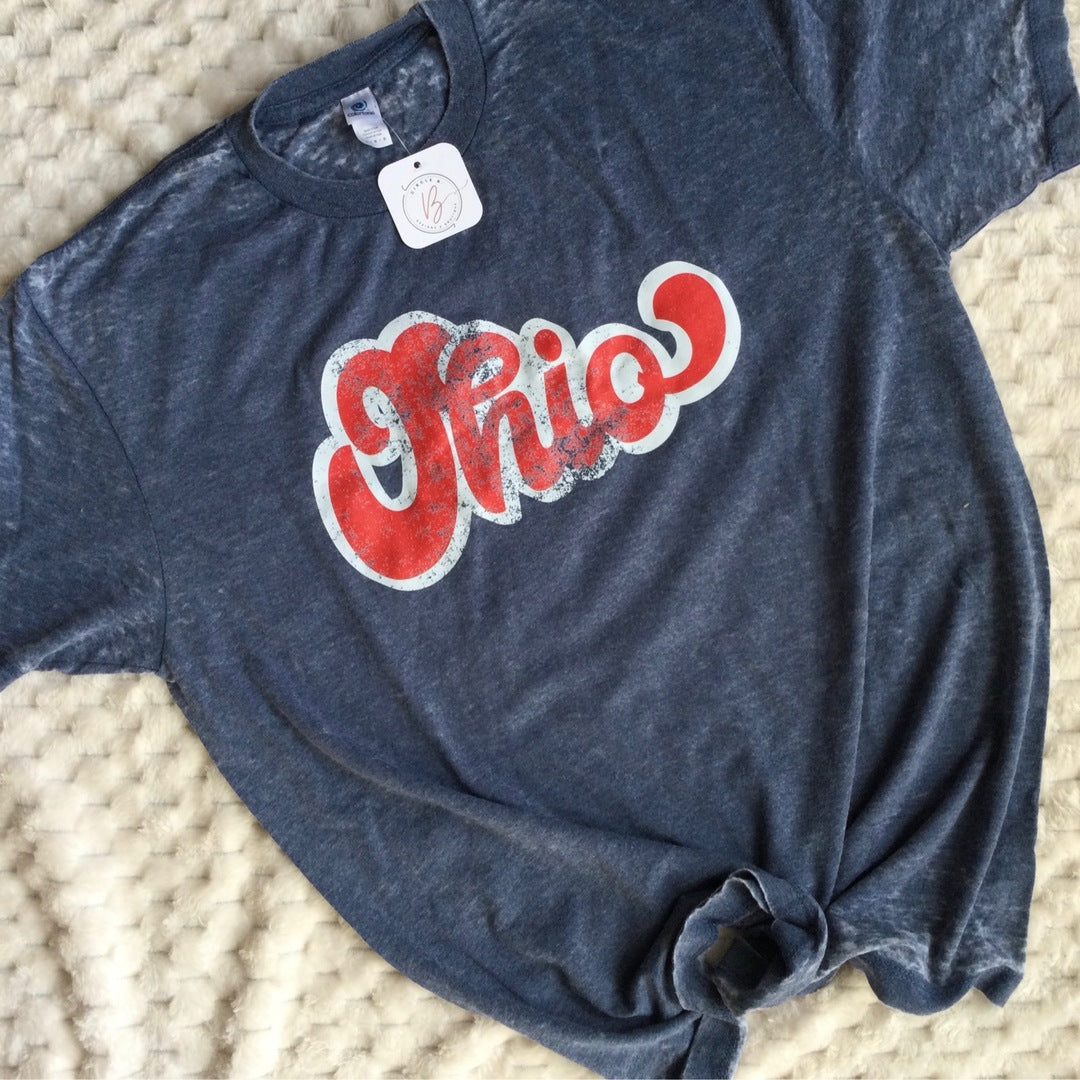 Knockout Ohio Burnout Tee