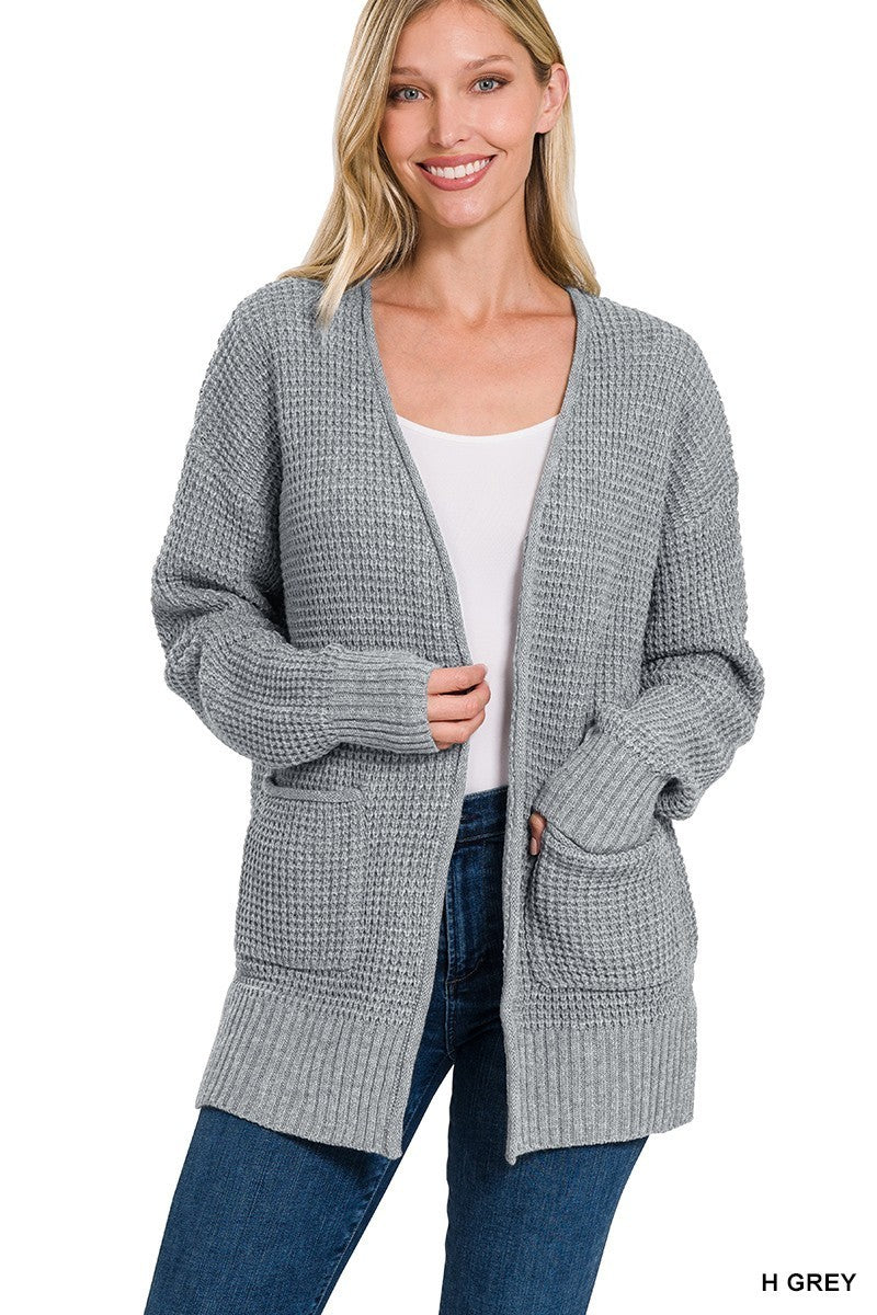 Waffle Knit Cardigan