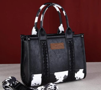 Wrangler Cow Print Concealed Carry Crossbody Tote