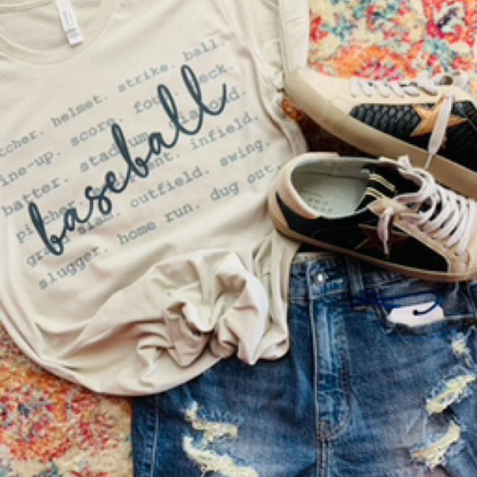Baseball Script Tee